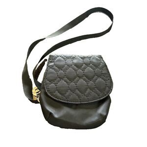 Travelon Crossbody Hip Bag Black Quilted Pockets Full Zip Flashlight Travel Trip